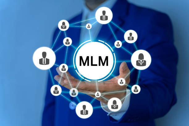 MLM, Man Working on Holographic Interface, Visual Screen. HR, human resource management concept MLM, Man Working on Holographic Interface, Visual Screen. HR, human resource management concept on the hands of a businessman, corporate executive multi level marketing stock pictures, royalty-free photos & images