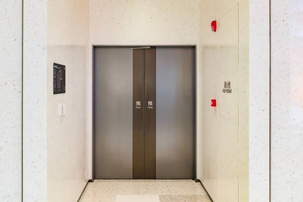 istock A gate to the escape route in the building 1454296572