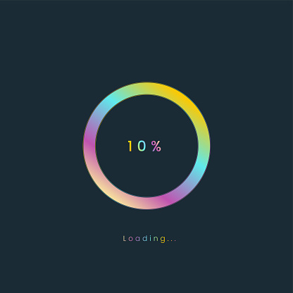 Loading Level 10 10 Percent Rainbow Loading Bar Luplouad User Interface Colorful ...