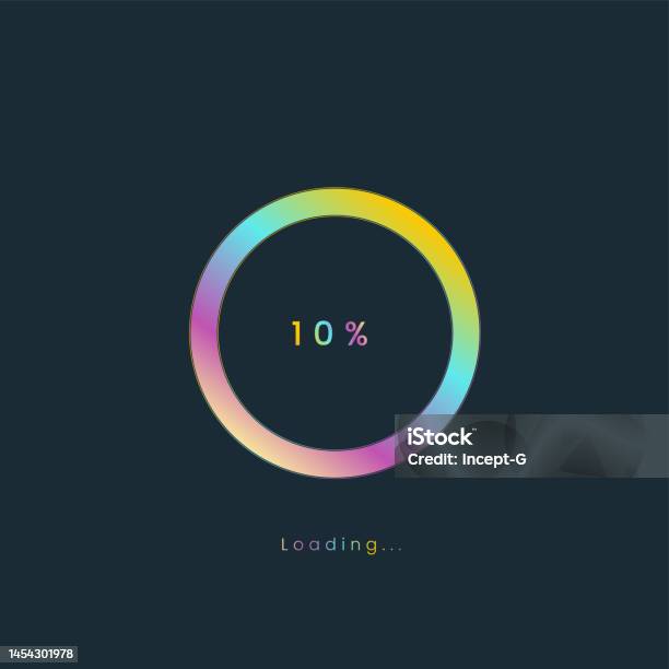 Loading Level 10 10 Percent Rainbow Loading Bar Luplouad User Interface Colorful ...