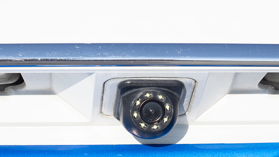 Close up of rear parking sensors