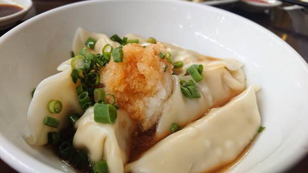 istock Gyoza - Japanese dumplings. 1454302245