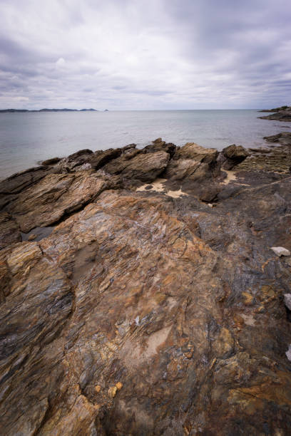 istock Rock formations showing textures and outcrops formed by weather and time landscape 1454304974