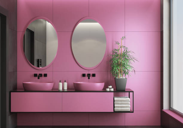 istock Modern minimalist Scandinavian bathroom 1454305159