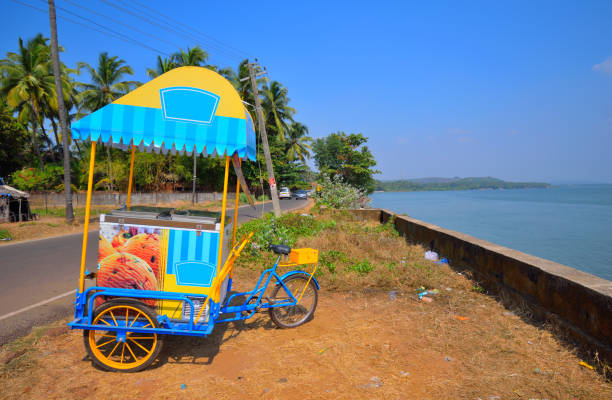 istock An ice cream cart standing by the roadside. 1454307888
