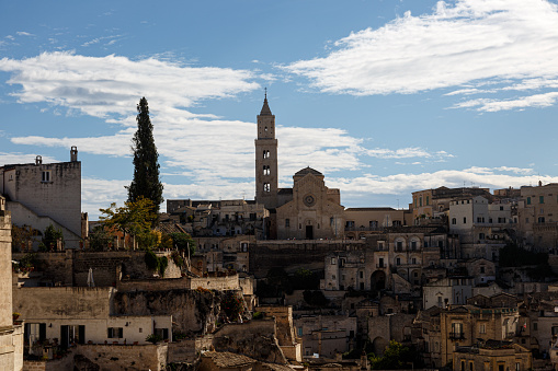 View to the old city of Matera