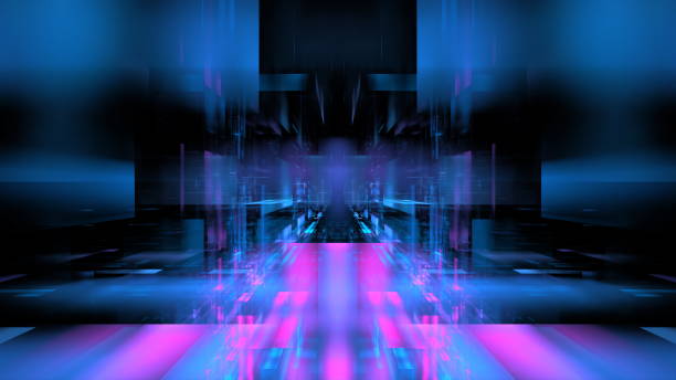 istock Abstract digital space, digital technologies, background for design. Transmission of information, data processing. 3d render 1454319760