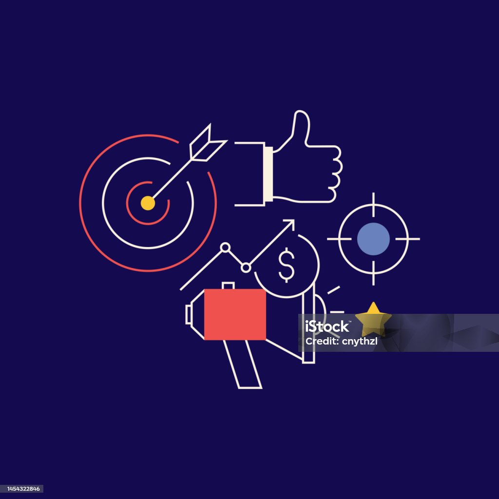 Stablish Target Audience Target Strategy Related Conceptual Vector Illustration ...