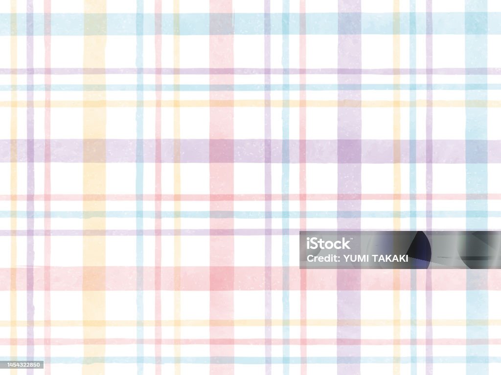 Watercolor Check Pattern Watercolor Check Pattern Stock Illustration - Download Image Now ...