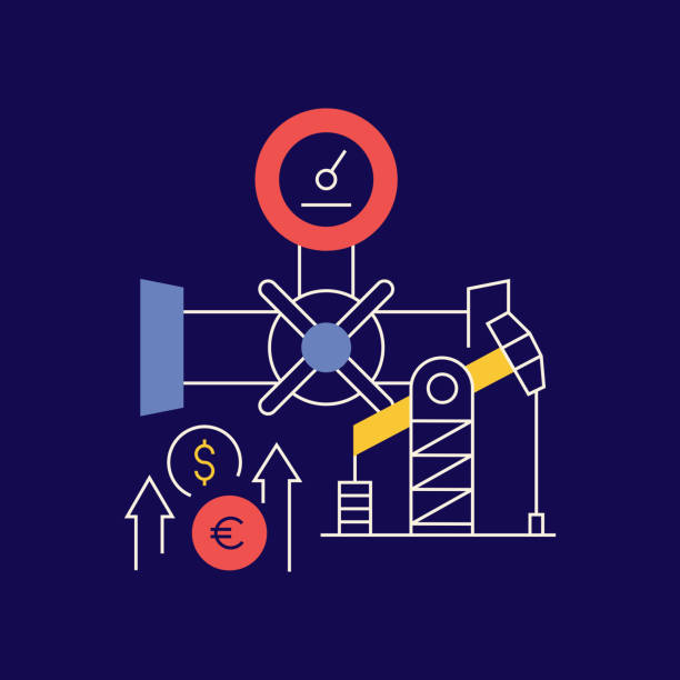 Global Energy Crisis Related Vector Conceptual Illustration. Natural Gas, Fuel, Europe, Russia Global Energy Crisis Related Vector Conceptual Illustration. Natural Gas, Fuel, Europe, Russia gas fired power station stock illustrations