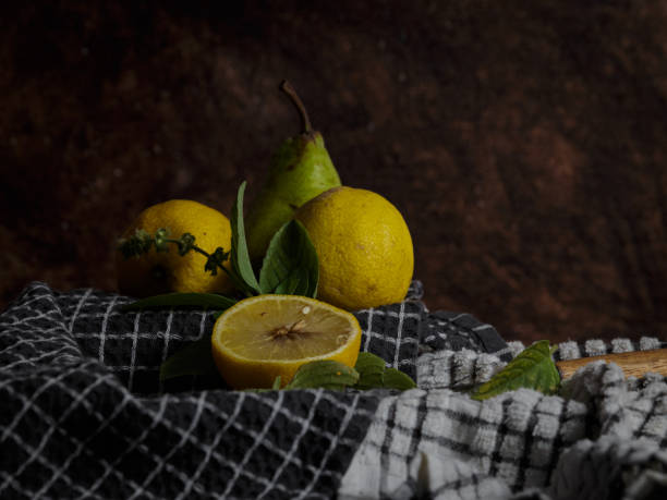 istock Fresh fruits lemonade mint leaves and pear 1454324761