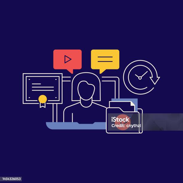 Course Related Images Online Courses Related Conceptual Vector Illustration Internet ...