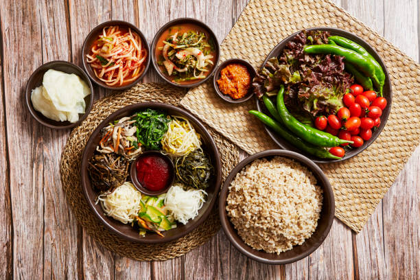 Korean Table d'hote with Wild Vegetables