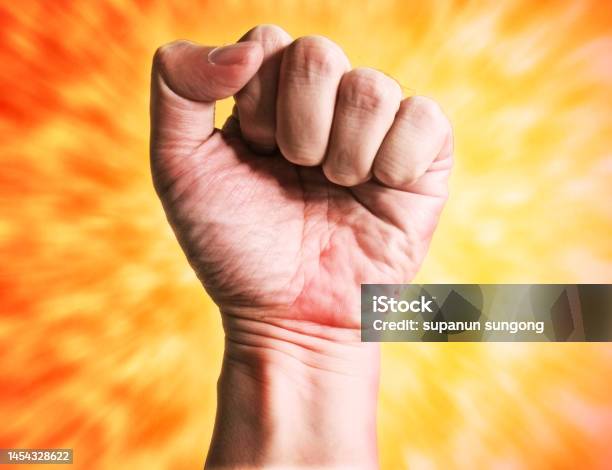 Middle Hand Fire Hand Power Fire Stock Photo - Download Image Now - Adult, Adults Only ...