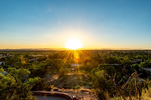 City of Farmington, New Mexico at dusk