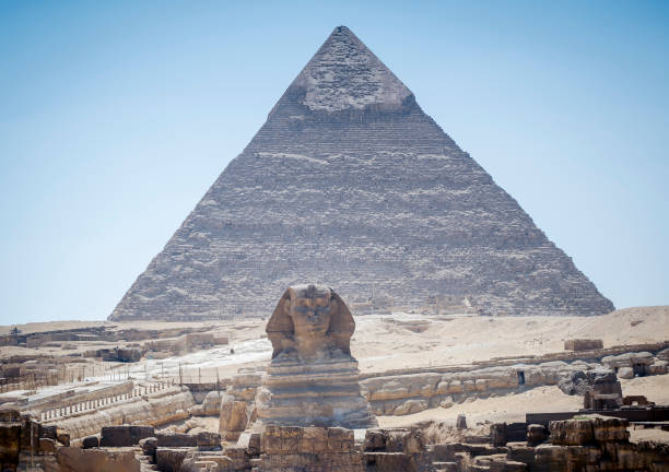 istock Closeup of the pyramids in Cairo, Egypt 1454329019