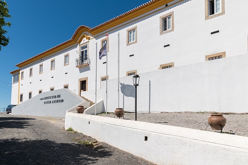 Crato, Portugal – August 05, 2022: The Convent of Santo Antonio in the village of Crato in the district of Portalegre, Portugal