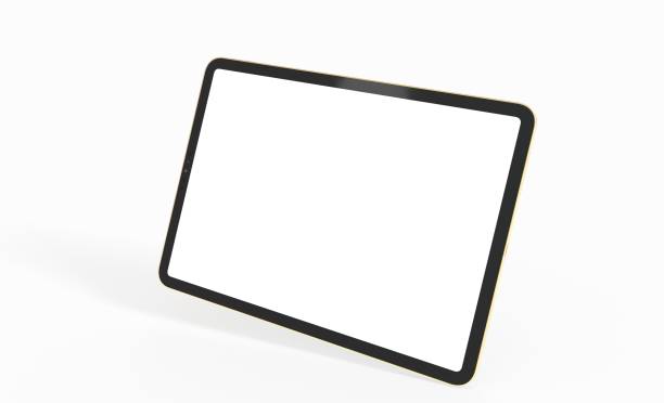 istock 3D rendering of a tablet with copy space isolated on white background 1454331497