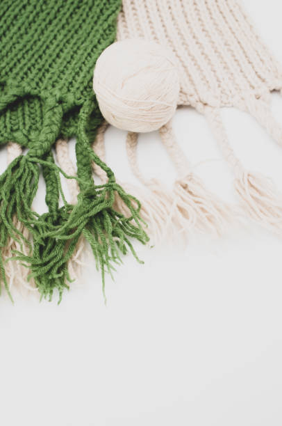 istock knitted soft natural wool on a white background 1454332645