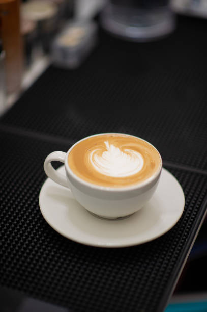 istock hot latte art coffee on table, relax time 1454333799