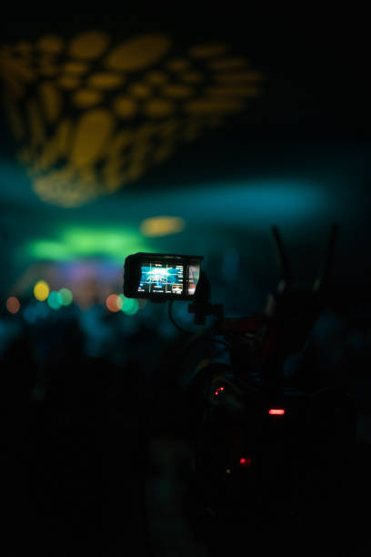 istock Selective focus shot of a video camera in an event 1454334749