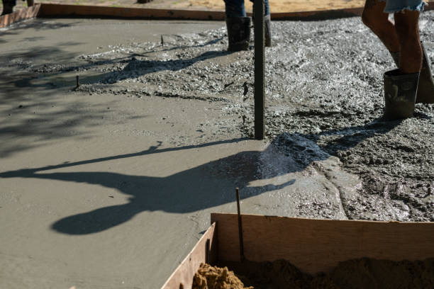 istock Workers are pouring, concrete and equipment 1454335566