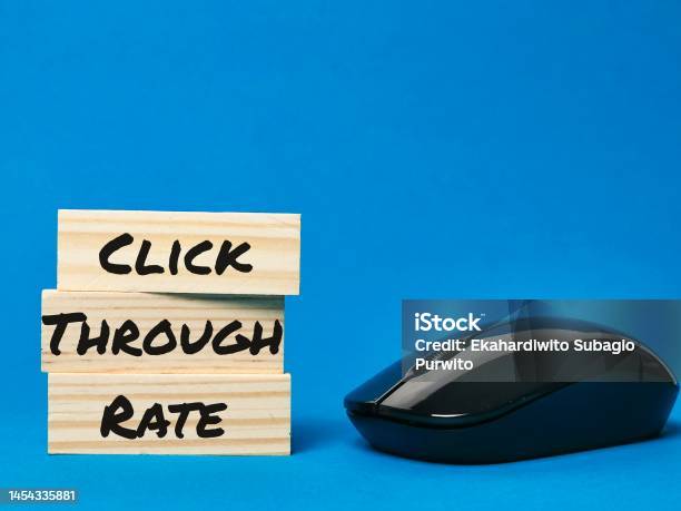 Concept Of Click Through Rate Or Ctr With Wireless Mouse Stock Photo - Download Image Now