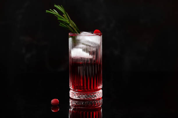 istock Kir Royal cocktail on a dark background 1454340660