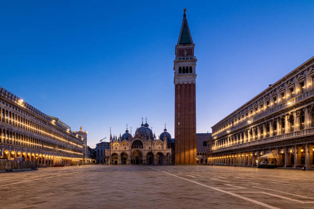 istock Saint Mark's Basilica in Saint Mark's Square, Venice, Italy during an evening 1454343187