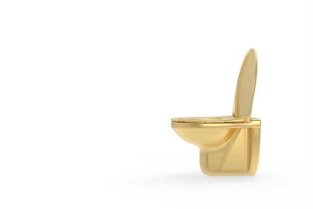 istock Red toilet seat icon isolated on a white background 1454343429