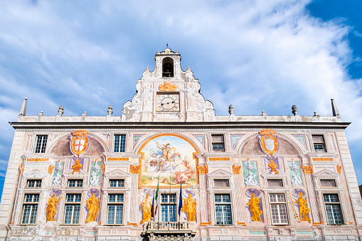 Palazzo San Giorgio is a well-known historic building in Genoa built in 1260, with the west wing covered with sixteenth-century frescoes. Today it is the seat of the port authority.