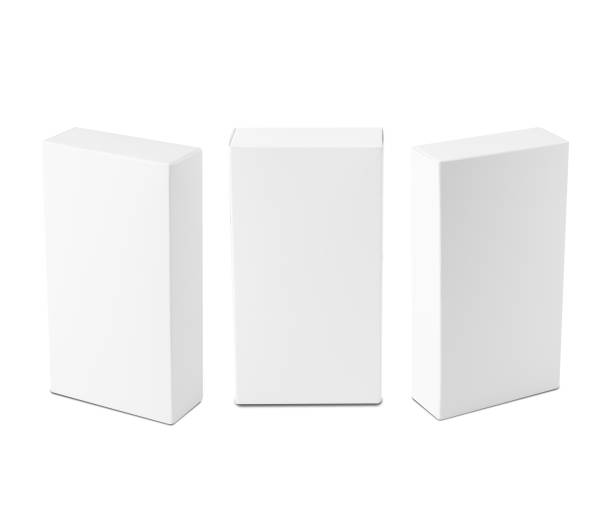 istock Set of White box mockup isolated on white background with clipping path 1454350861