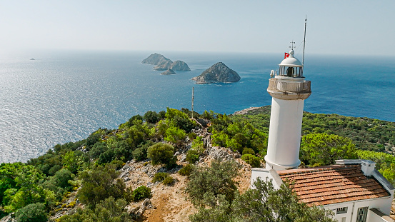 Gelidonya Lighthouse is one of the tallest lighthouses in Turkey. It stands on the historical Lycian Way in the town of Kumluca, Antalya.\nCape Gelidonya is a popular hiking route for nature lovers with it's spectacular natural surroundings and fascinating scenery.