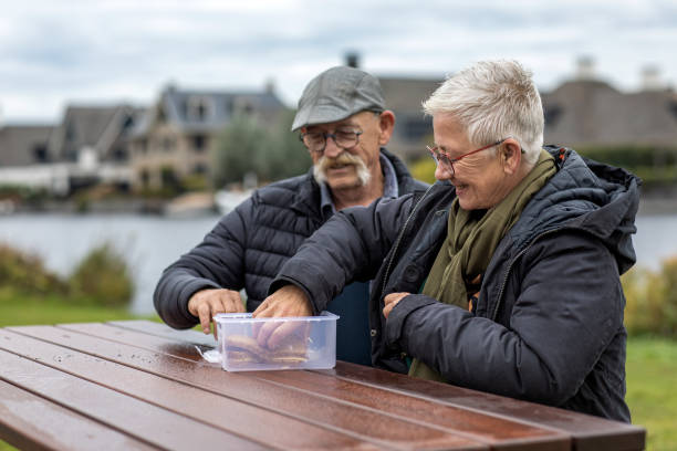 istock Stylish senior couple enjoying a picnic 1454354484