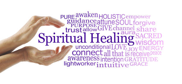 istock Spiritual healing Word Cloud on White 1454357072