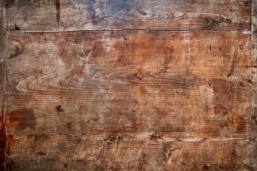 Top view of old table as a background.