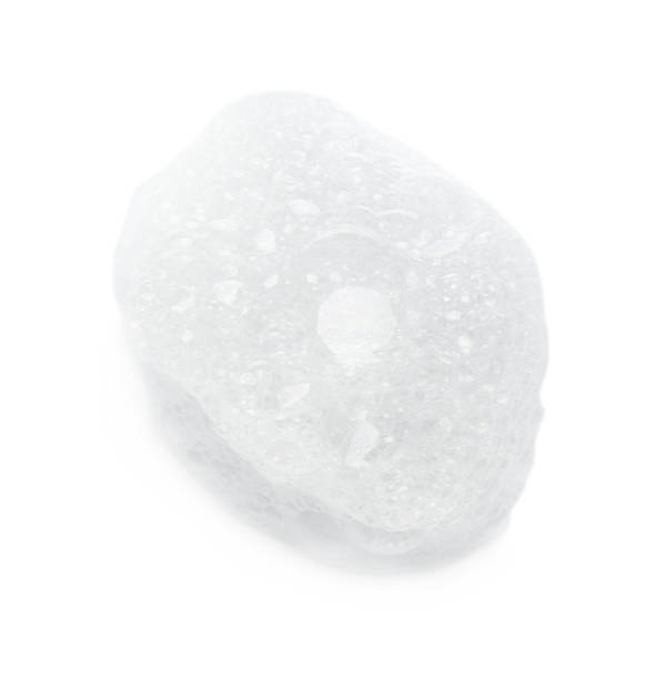 istock Drop of bath foam isolated on white, top view 1454359764