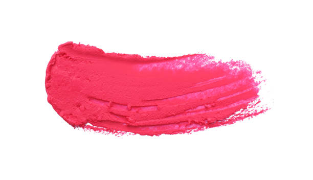 istock Swatch of lipstick isolated on white, top view 1454361007