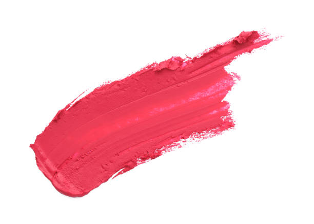 istock Swatch of lipstick isolated on white, top view 1454361099