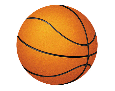 Basketball.  Isolated image with clipping path.