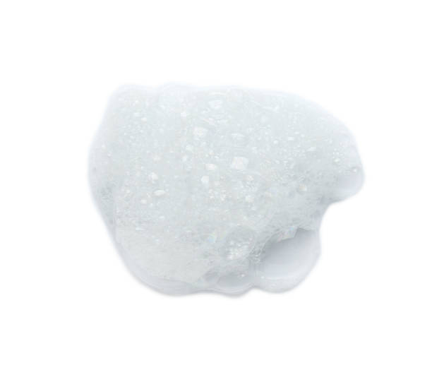 istock Drop of bath foam isolated on white, top view 1454361302