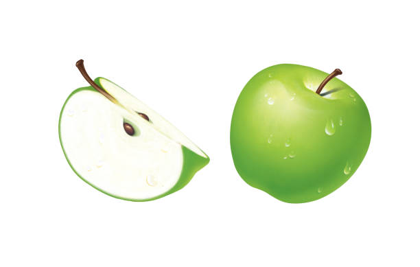 istock Green apple, isolated on white background 1454361367