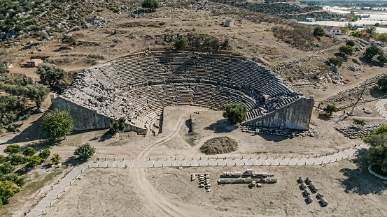 The Letoon (Ancient Greek: Λητῷον), sometimes Latinized as Letoum, was a sanctuary of Leto located 4km south of the ancient city of Xanthos to which it was closely associated, and along the Xanthos River. It was one of the most important religious centres in the region though never a fully-occupied settlement.\n\nThe site is located south of the village Kumluova in the Fethiye district of Muğla Province, Turkey.\n\nIt was added as a UNESCO World Heritage Site along with Xanthos in 1988.