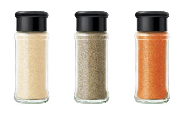 Bottle Of Herbs, pepper, seasoning, isolated on white background