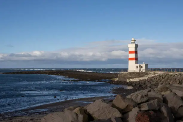 Photo of Lighthouse Garður in Suðurnesjabær, Iceland
