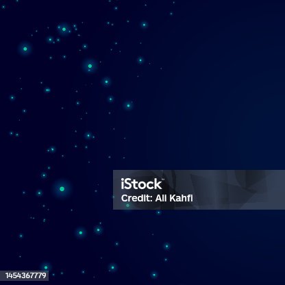 istock Galaxy and stars in dark night sky background 1454367779