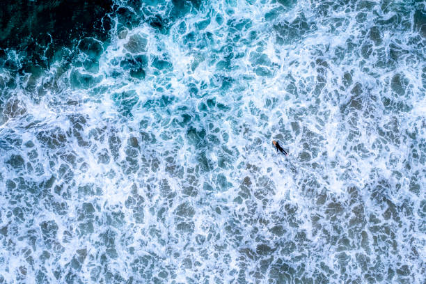 istock Aerial view to beautiful ocean wave 1454369019