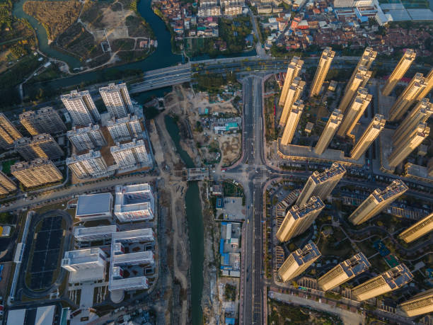 istock Amusement facilities and greening between residential buildings 1454373041