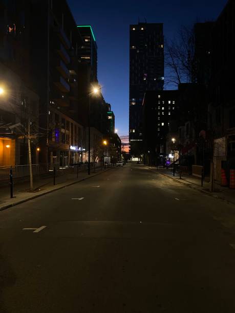 istock Sunrise on Bishop Street in Montreal Canada 1454373152
