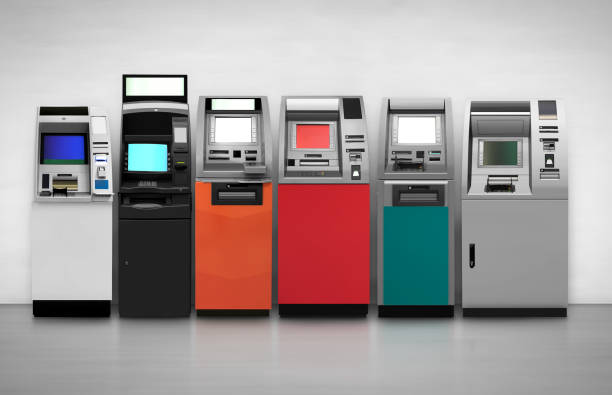istock Any Time Money ATMs self standing in supermarket 1454374806